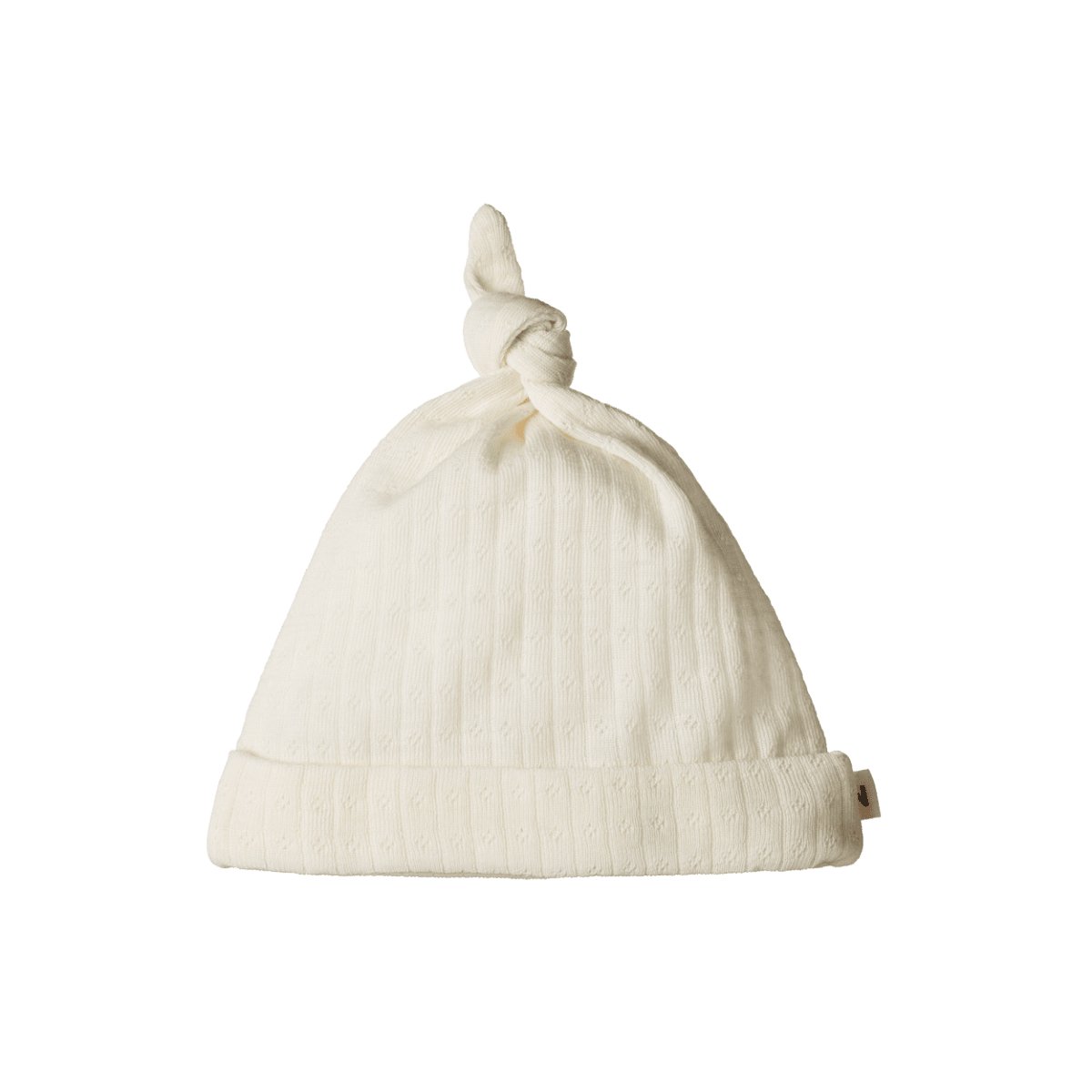 Nature Baby Pointelle Merino Knotted Beanie-Aster & Ruby