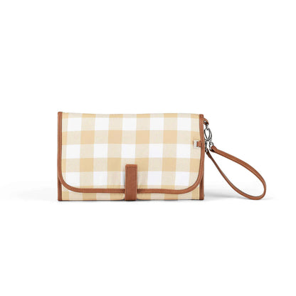 Change Mat Clutch Beige Gingham
