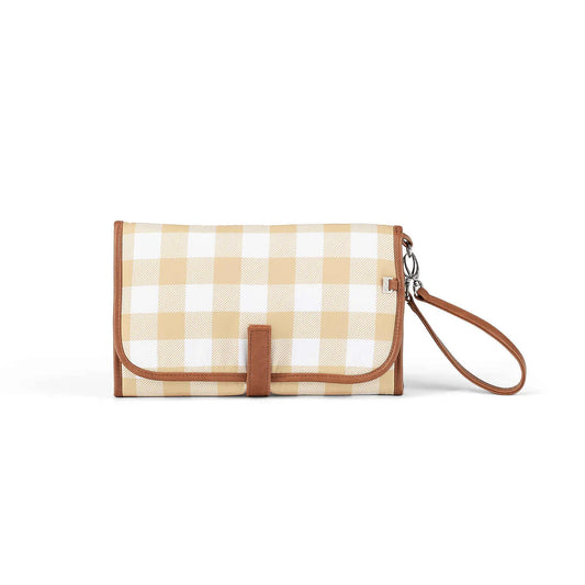Change Mat Clutch Beige Gingham