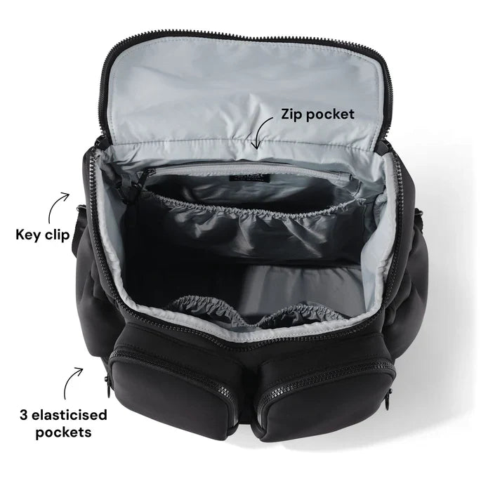 Signature Nappy Backpack Black Neoprene