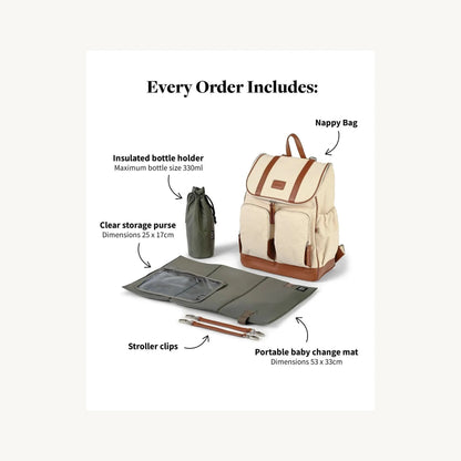 Signature Nappy Backpack - Natural Canvas