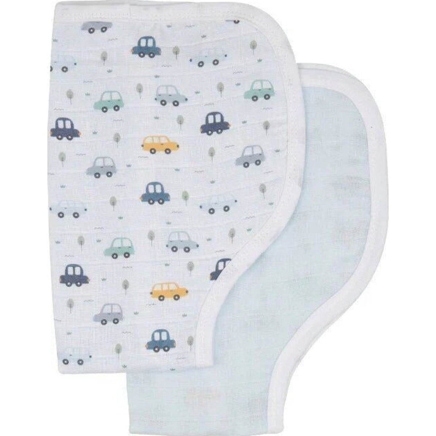 All4Ella Organic Burp Cloth 2pk Beep Beep | Aster & Ruby