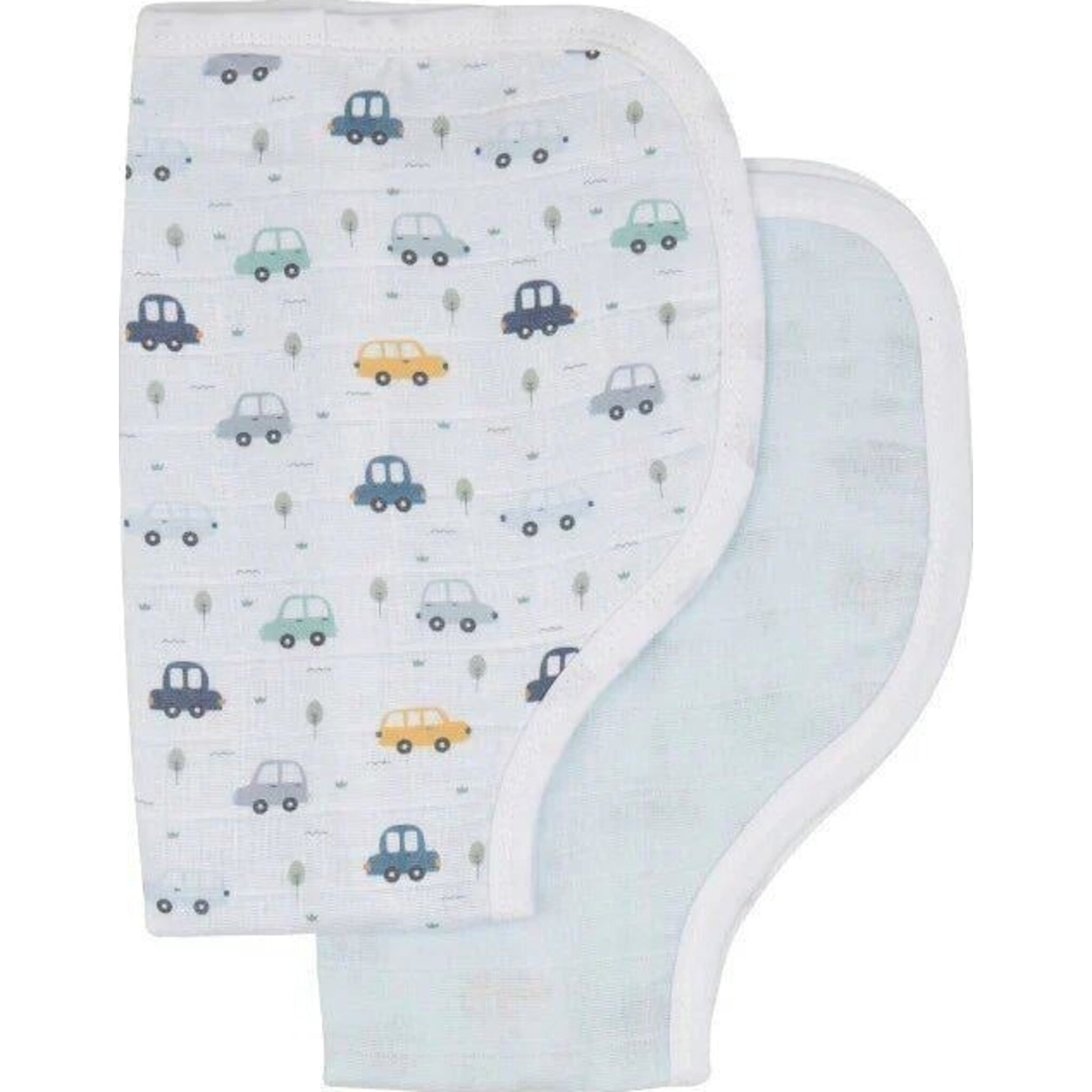 All4Ella Organic Burp Cloth 2pk Beep Beep | Aster & Ruby