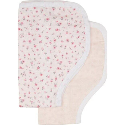 All4Ella Organic Burp Cloth 2pk Pink Petals | Aster & Ruby