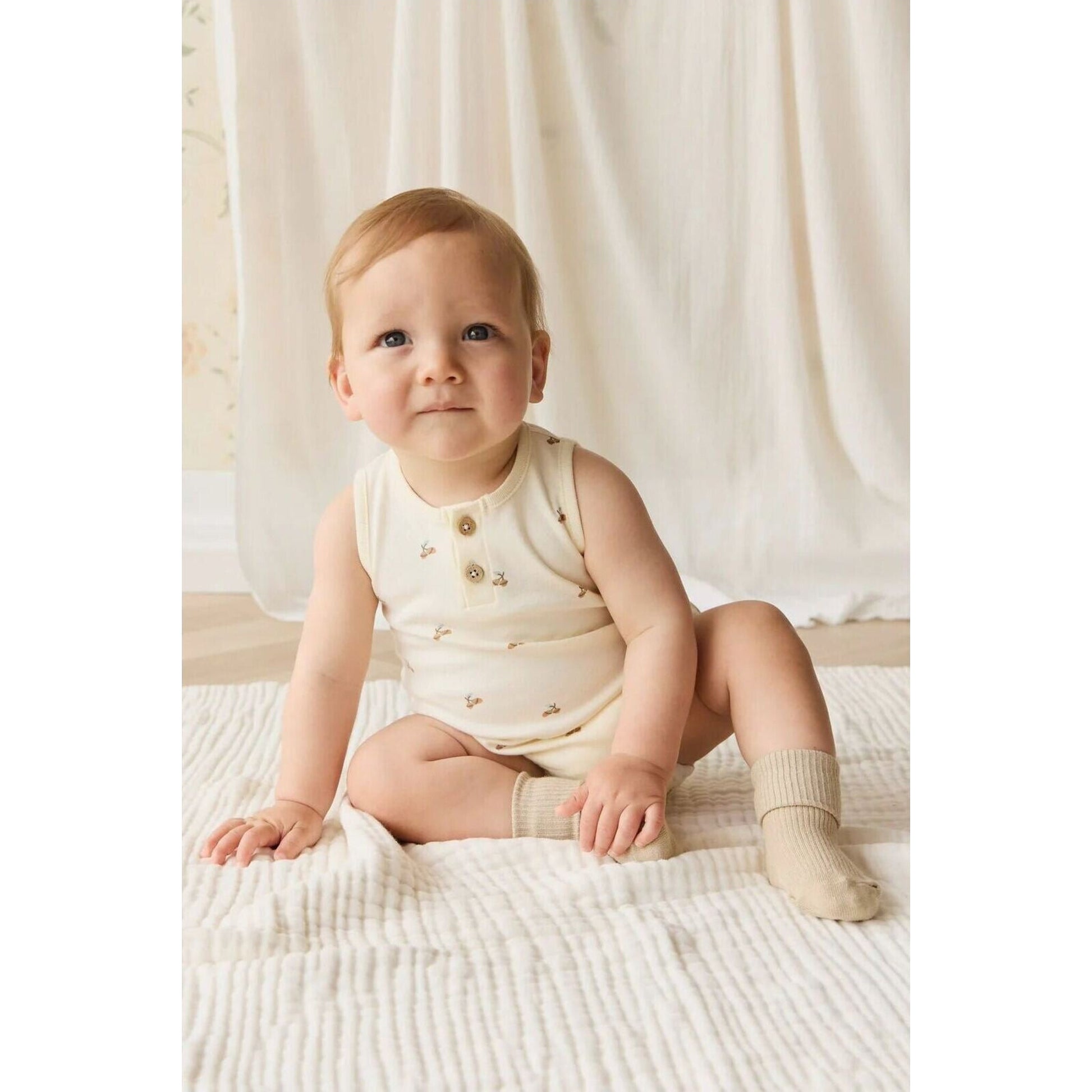 Jamie Kay Organic Cotton Archie Playsuit | Aster & Ruby