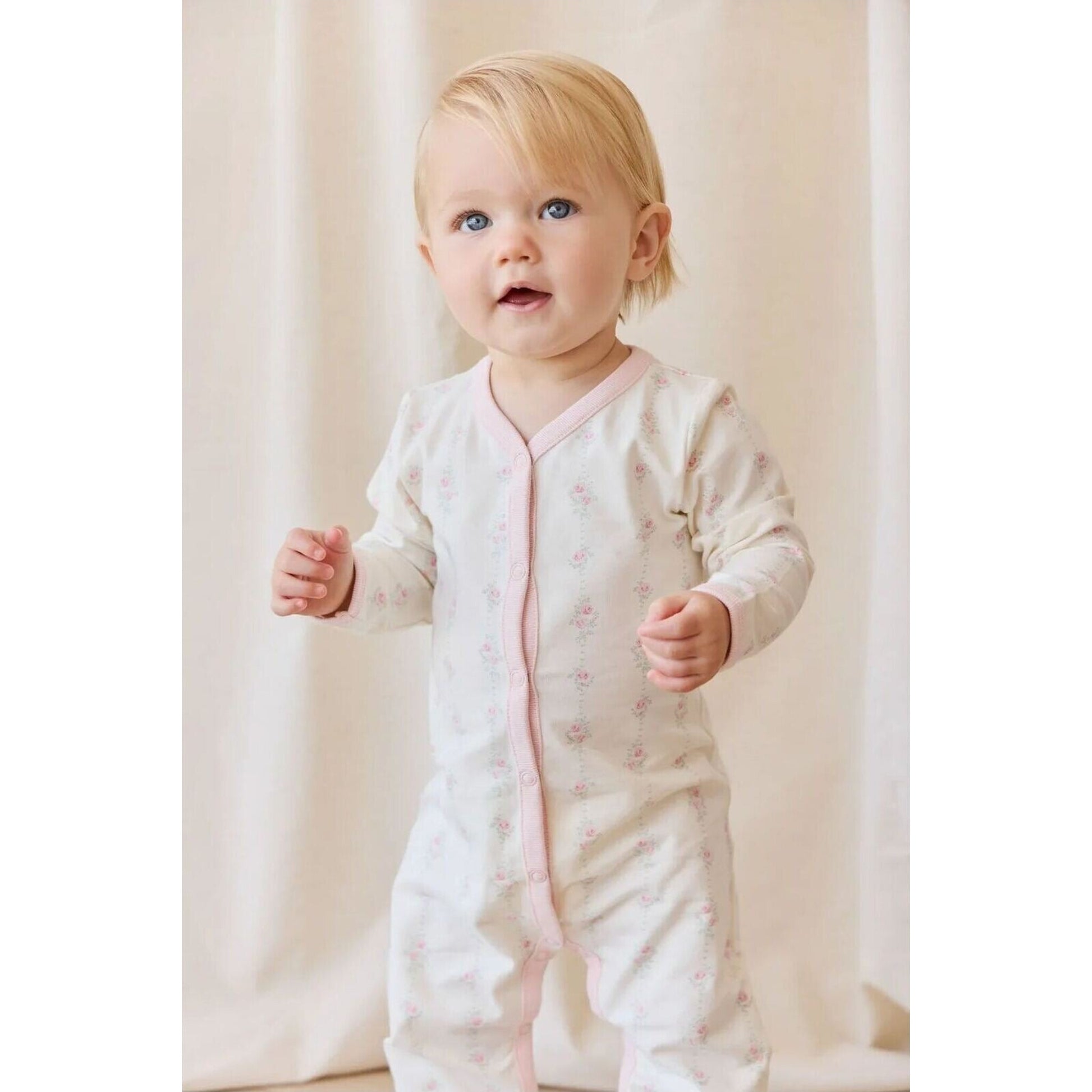 Jamie Kay Organic Cotton Jude Onepiece Rose Trail | Aster & Ruby
