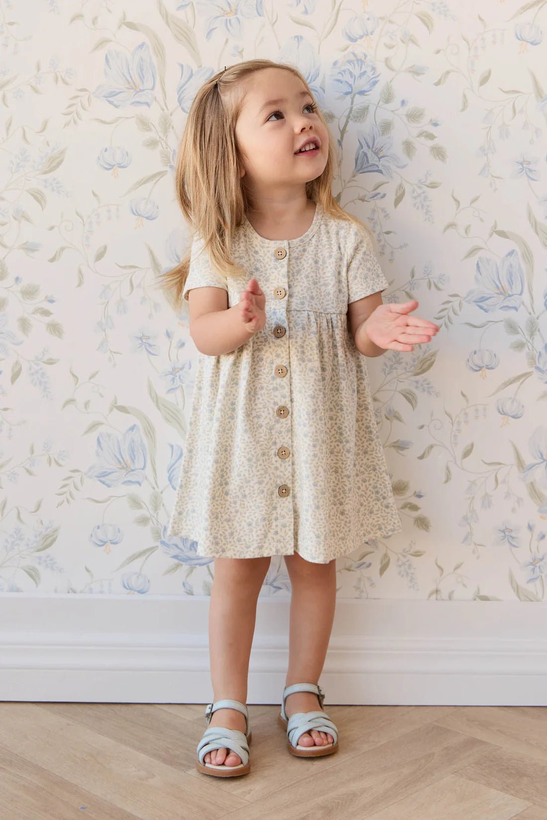Organic Cotton Lola Dress - Elodie Whisper White - Aster & Ruby