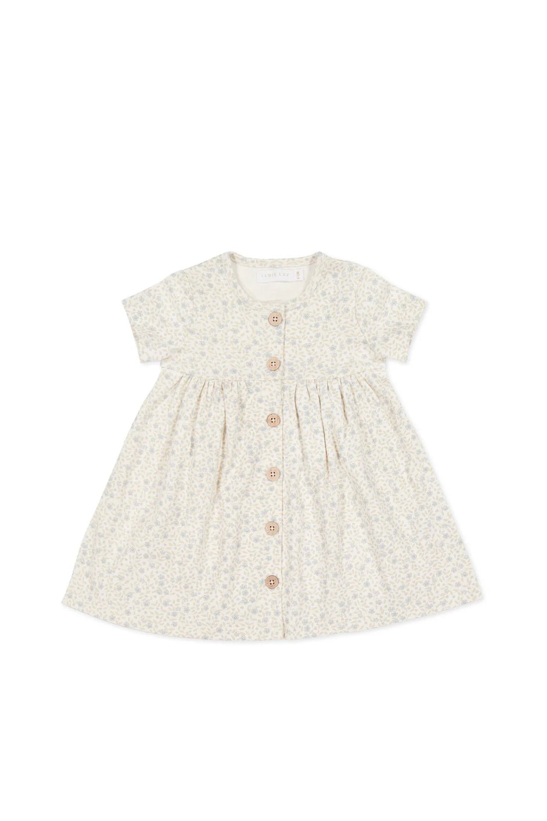 Organic Cotton Lola Dress - Elodie Whisper White - Aster & Ruby