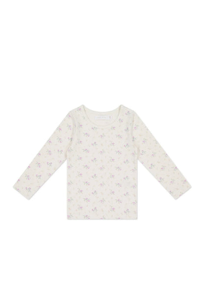 Organic Cotton Long Sleeve Top - Thelma Orchid - Aster & Ruby