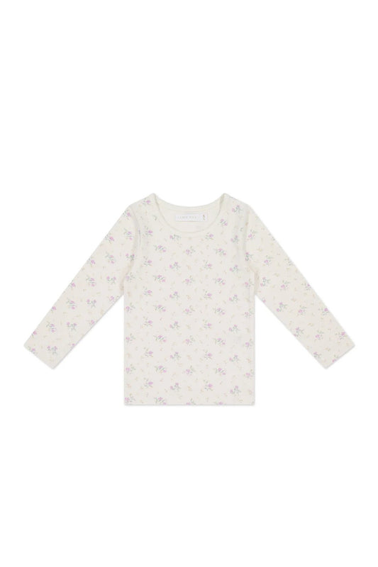Organic Cotton Long Sleeve Top - Thelma Orchid - Aster & Ruby