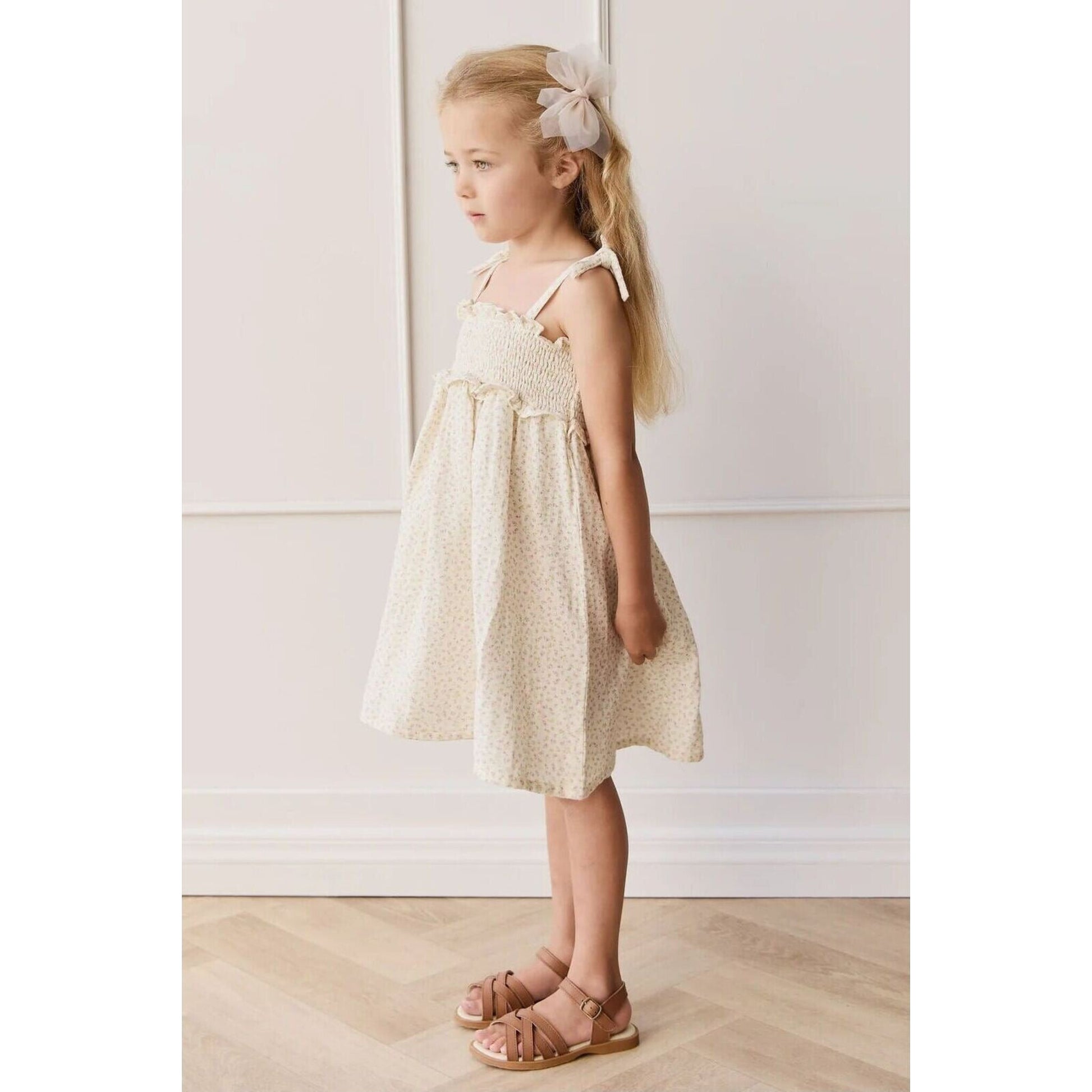 Jamie Kay Organic Cotton Muslin Cleo Dress Pippa Pink | Aster & Ruby