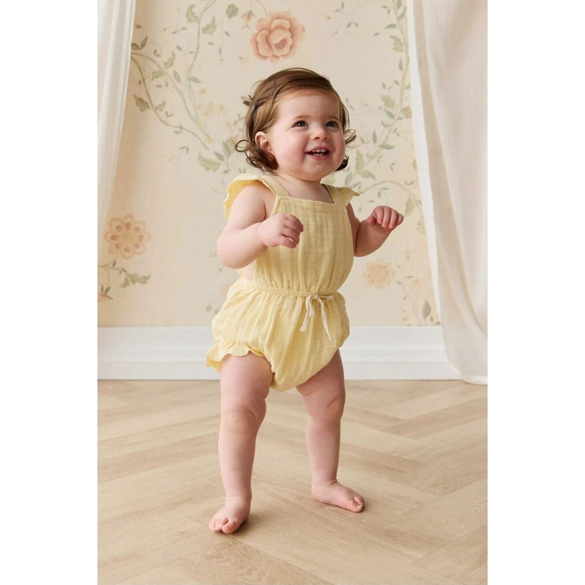 Jamie Kay Organic Cotton Muslin Luciana Playsuit | Aster & Ruby