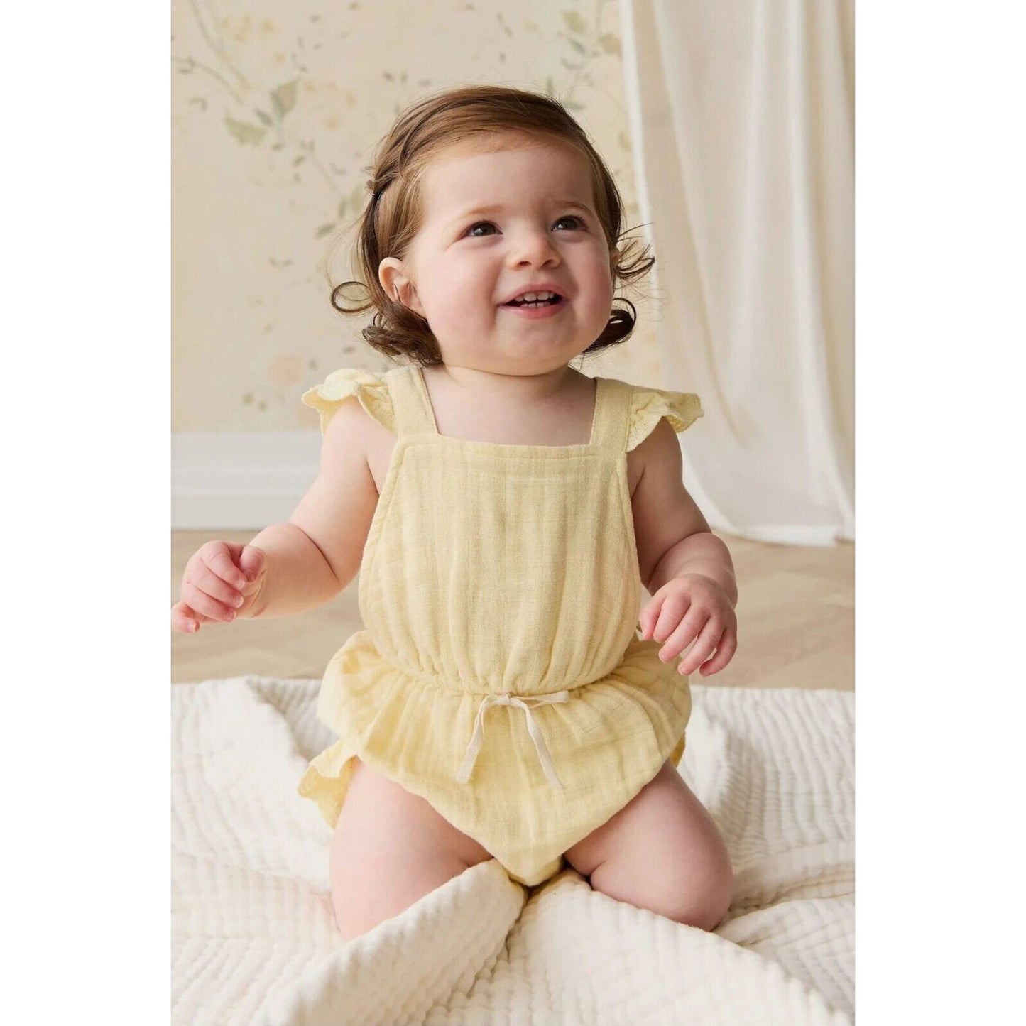 Jamie Kay Organic Cotton Muslin Luciana Playsuit | Aster & Ruby