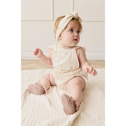 Jamie Kay Organic Cotton Muslin Luciana Playsuit Emelia Pink | Aster & Ruby