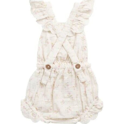 Jamie Kay Organic Cotton Muslin Luciana Playsuit Emelia Pink | Aster & Ruby