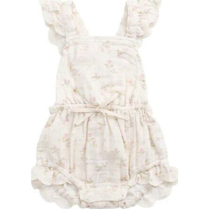 Jamie Kay Organic Cotton Muslin Luciana Playsuit Emelia Pink | Aster & Ruby
