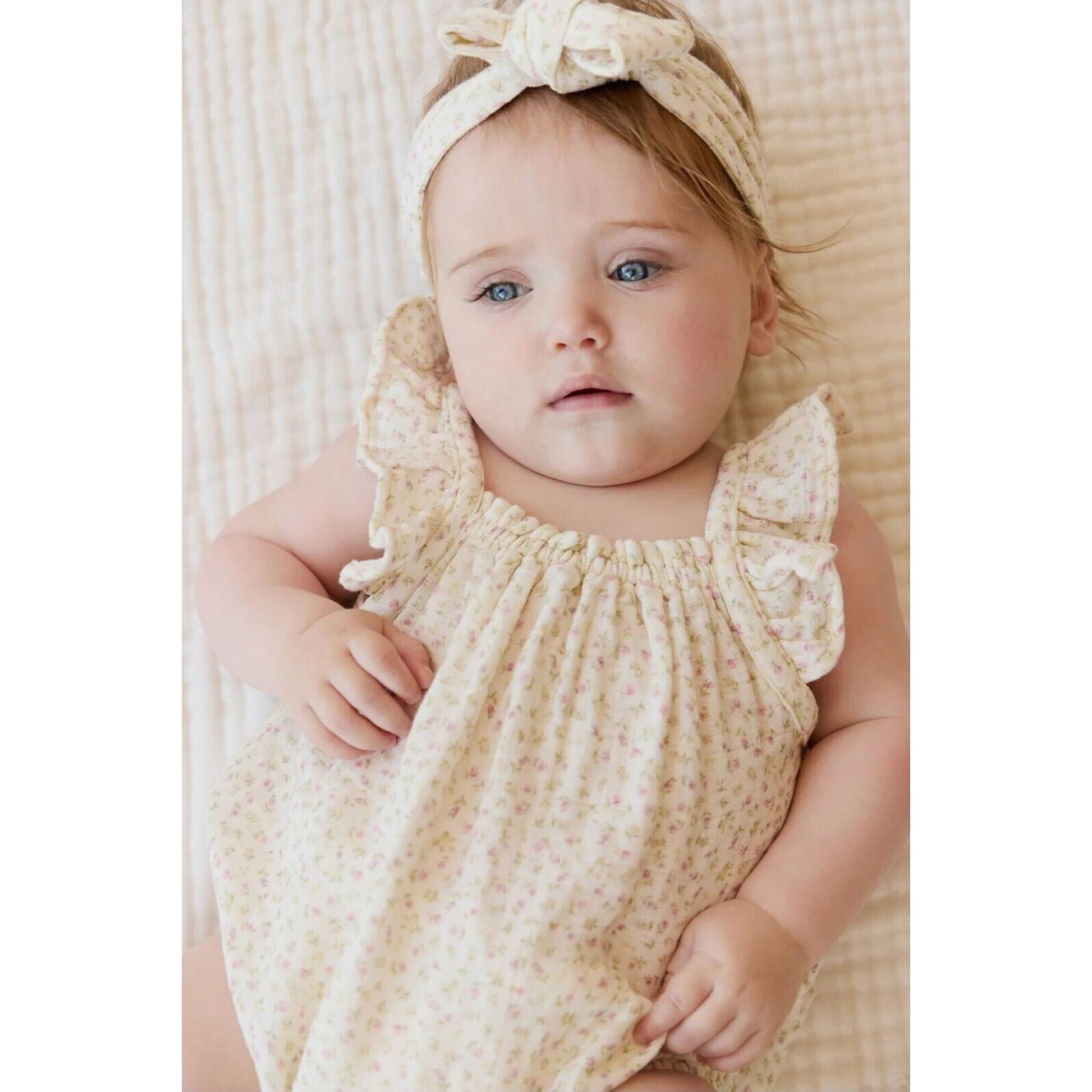Jamie Kay Organic Cotton Muslin Tiana Playsuit Pippa Pink | Aster & Ruby
