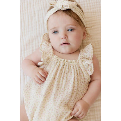 Jamie Kay Organic Cotton Muslin Tiana Playsuit Pippa Pink | Aster & Ruby
