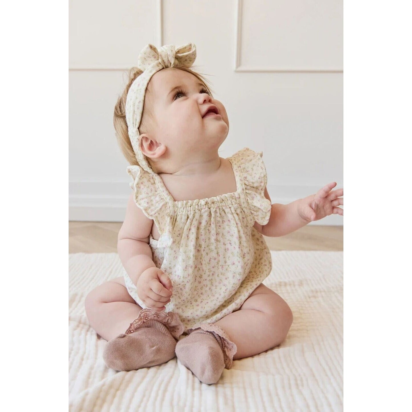 Jamie Kay Organic Cotton Muslin Tiana Playsuit Pippa Pink | Aster & Ruby