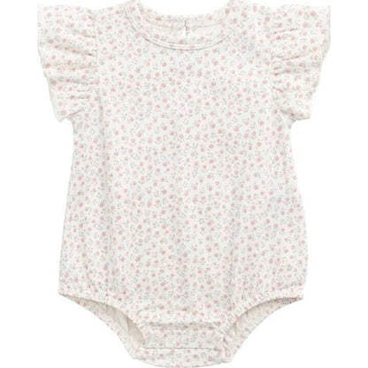 Jamie Kay Organic Cotton Sage Onepiece Posy Garden Pink | Aster & Ruby