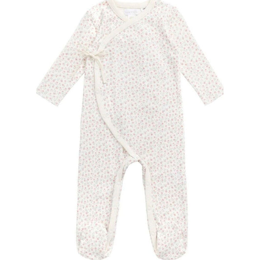 Jamie Kay Organic Cotton Wrap Onepiece Posy Garden Pink | Aster & Ruby