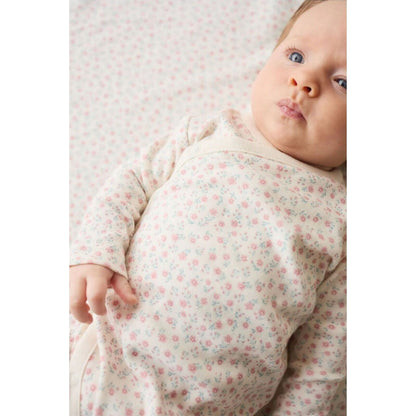 Jamie Kay Organic Cotton Wrap Onepiece Posy Garden Pink | Aster & Ruby