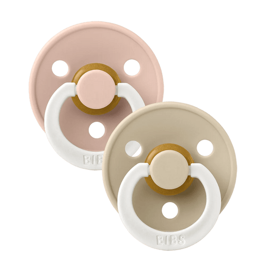 Pacifier Colour Symmetrical 2pk GLOW Blush/Vanilla - Aster & Ruby