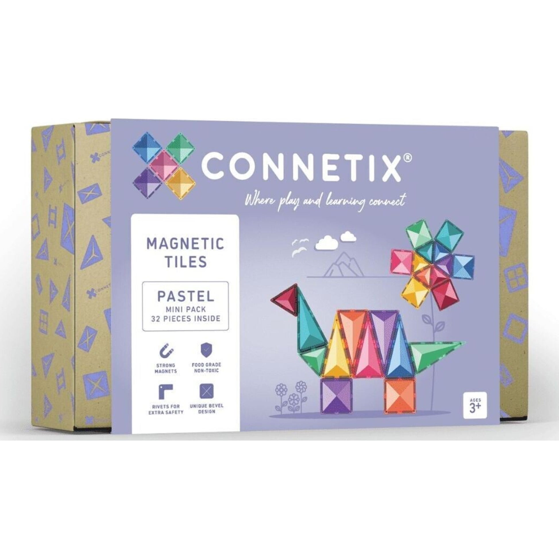 Connetix Tiles Pastel Mini Pack 32 pc | Aster & Ruby