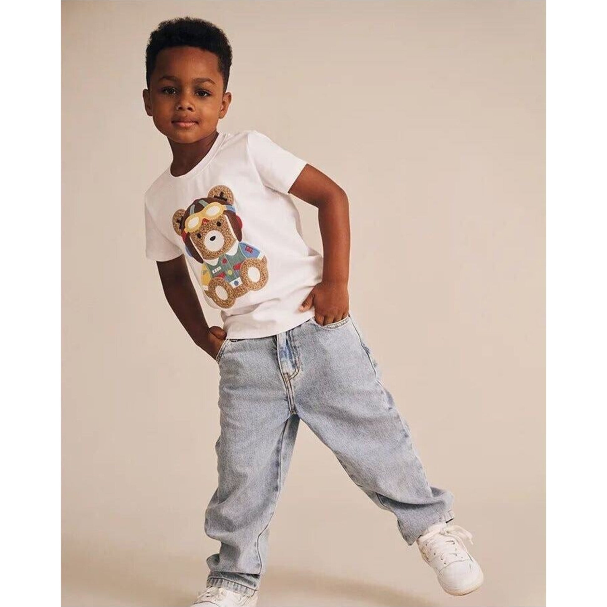 Huxbaby Pilot Huxbear Tee | Aster & Ruby