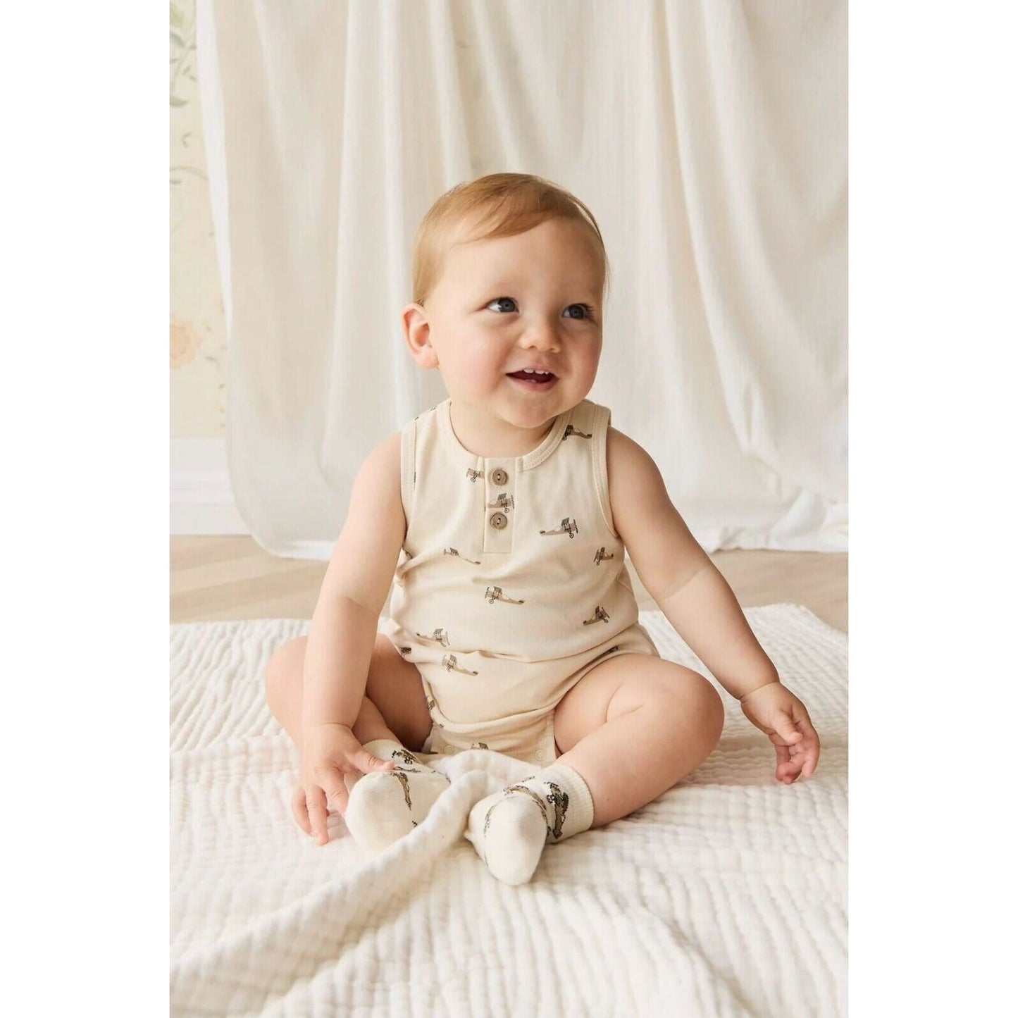 Jamie Kay Pima Cotton Archie Playsuit | Aster & Ruby