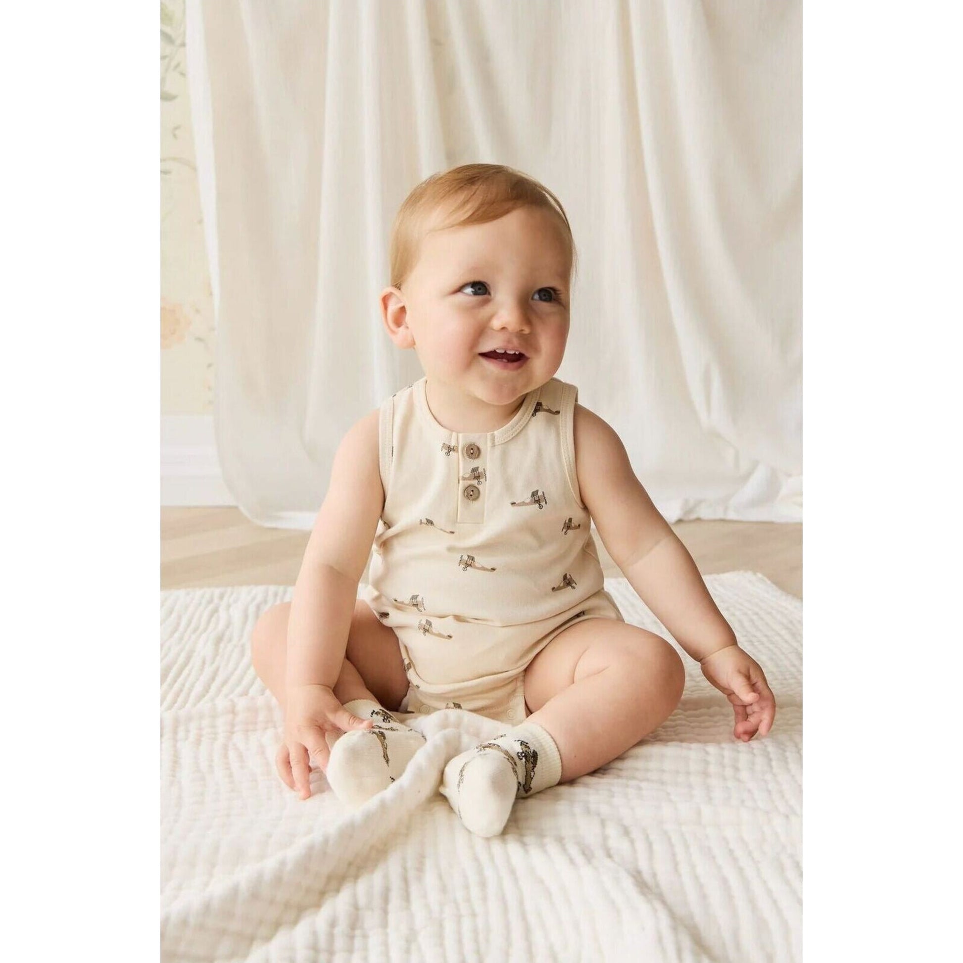 Jamie Kay Pima Cotton Archie Playsuit | Aster & Ruby