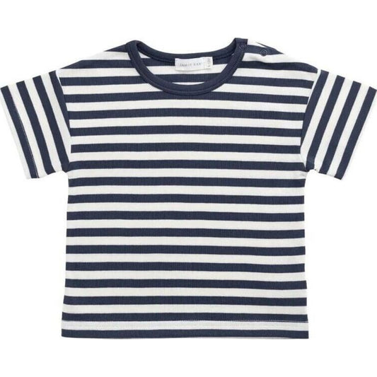 Jamie Kay Pima Cotton Hunter Tee Essential Stripe Charter/Cloud | Aster & Ruby
