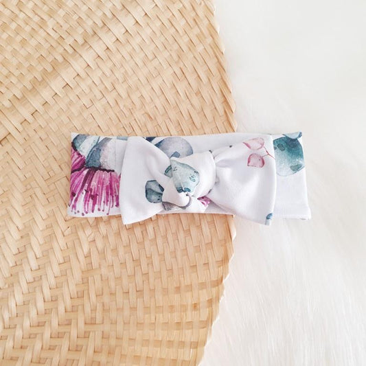 Pink Eucalyptus Bow Headband-Aster & Ruby