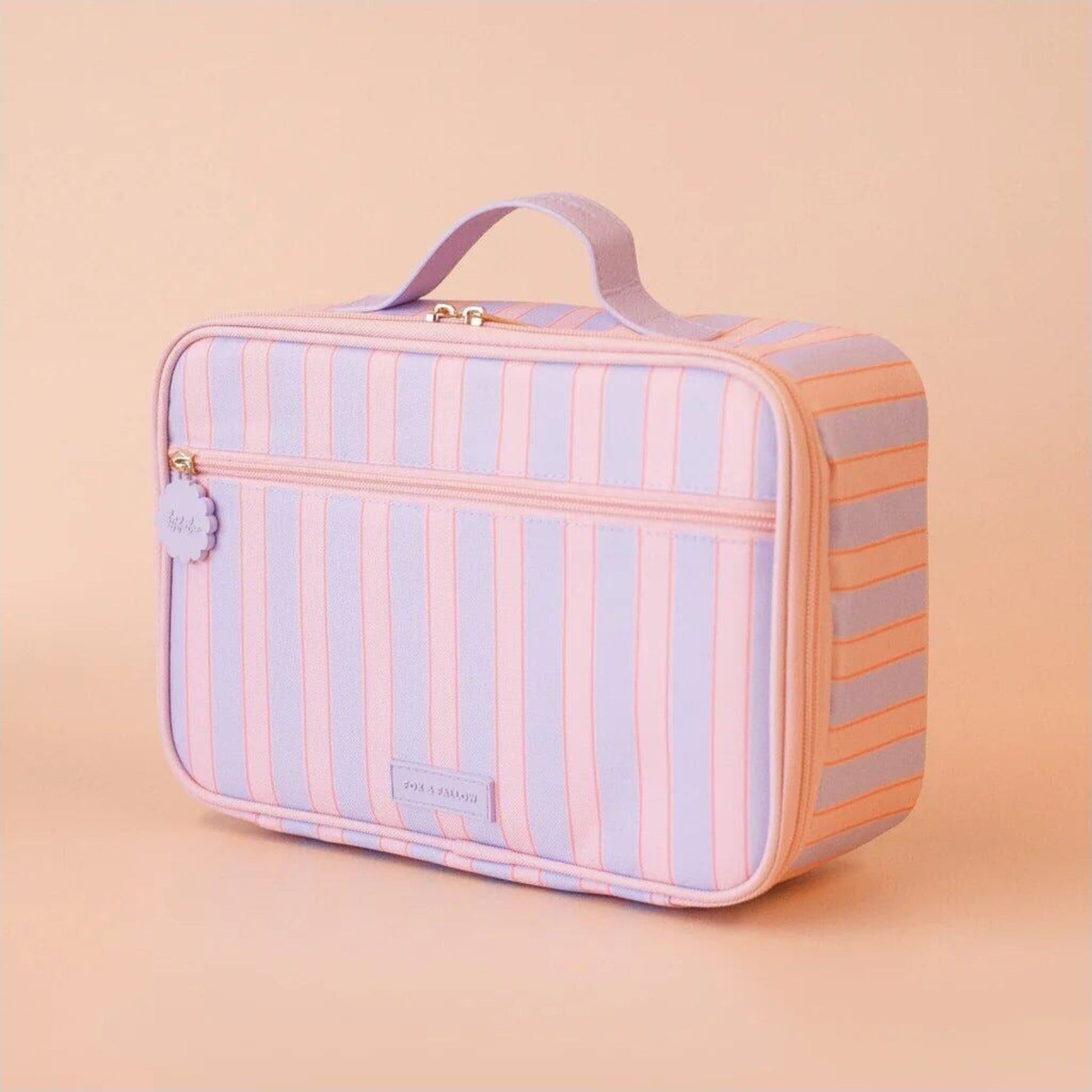 Fox & Fallow Powder Stripe Large Lunch Bag | Aster & Ruby