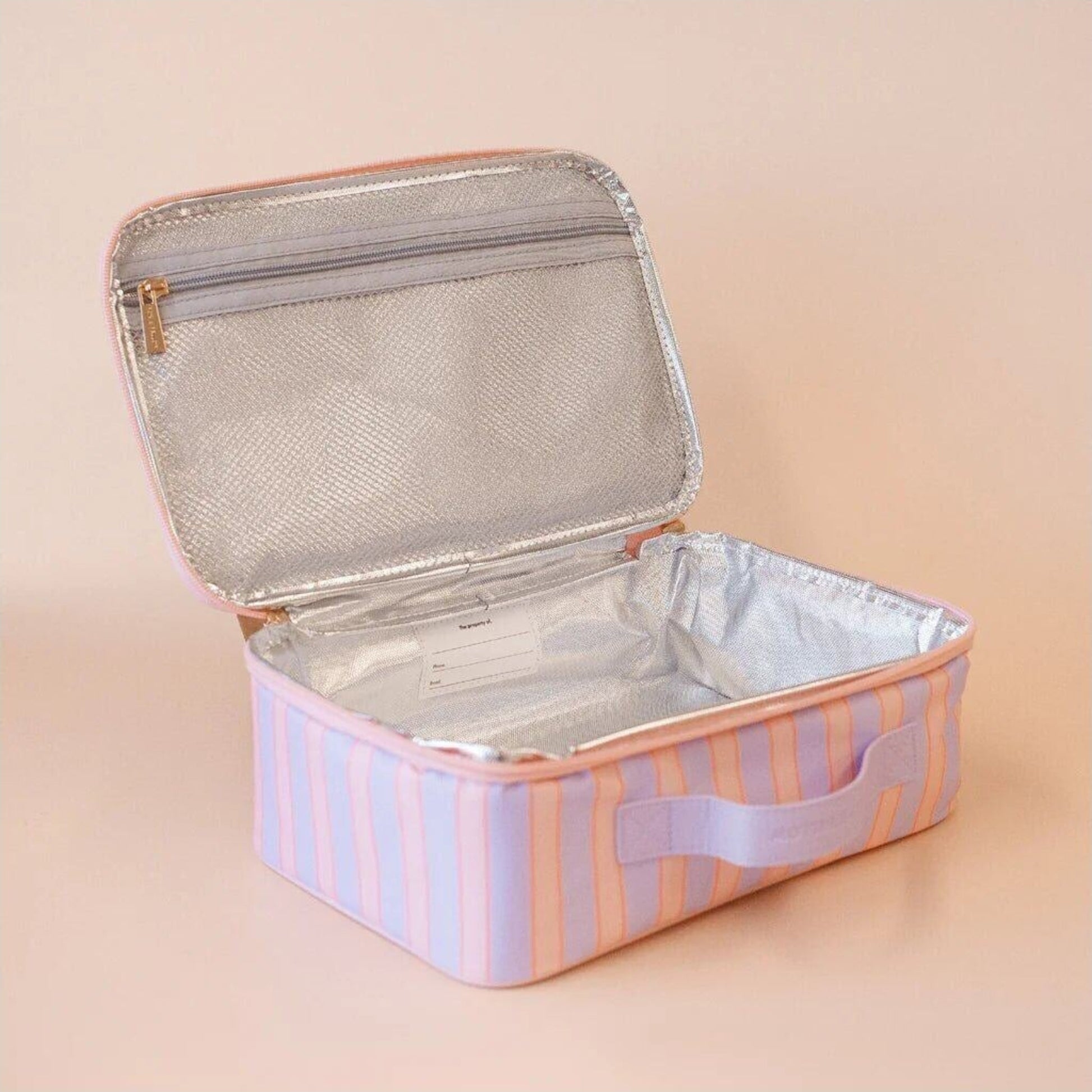 Fox & Fallow Powder Stripe Large Lunch Bag | Aster & Ruby