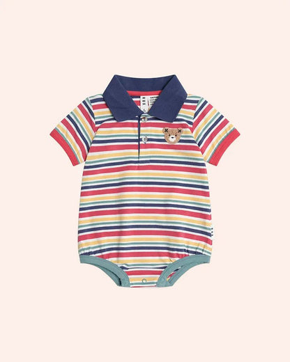 Preppy Polo Romper - Aster & Ruby