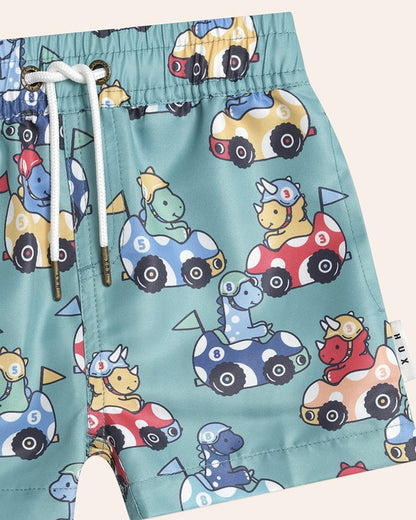 Racer Dino Swim Shorts - Aster & Ruby