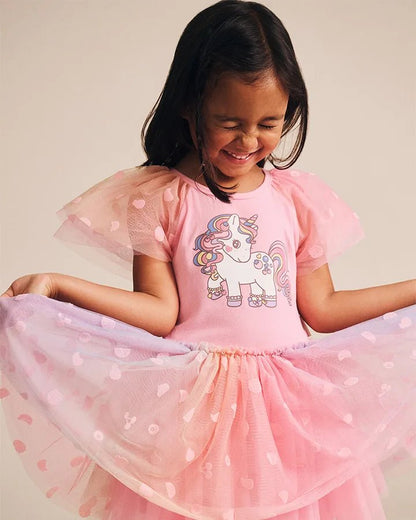 Rainbow Unicorn Tulle Dress - Aster & Ruby