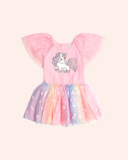 Rainbow Unicorn Tulle Dress - Aster & Ruby