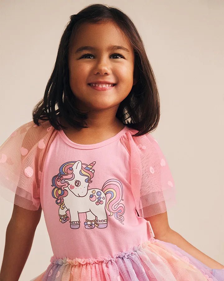 Rainbow Unicorn Tulle Dress - Aster & Ruby