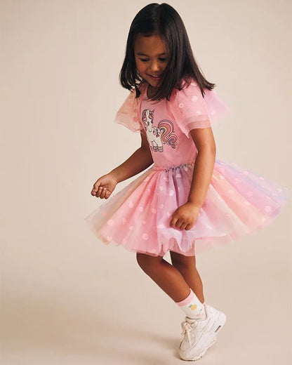 Rainbow Unicorn Tulle Dress - Aster & Ruby