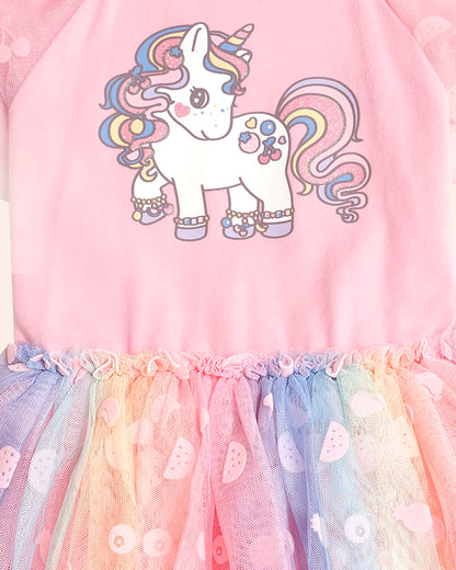 Rainbow Unicorn Tulle Dress - Aster & Ruby