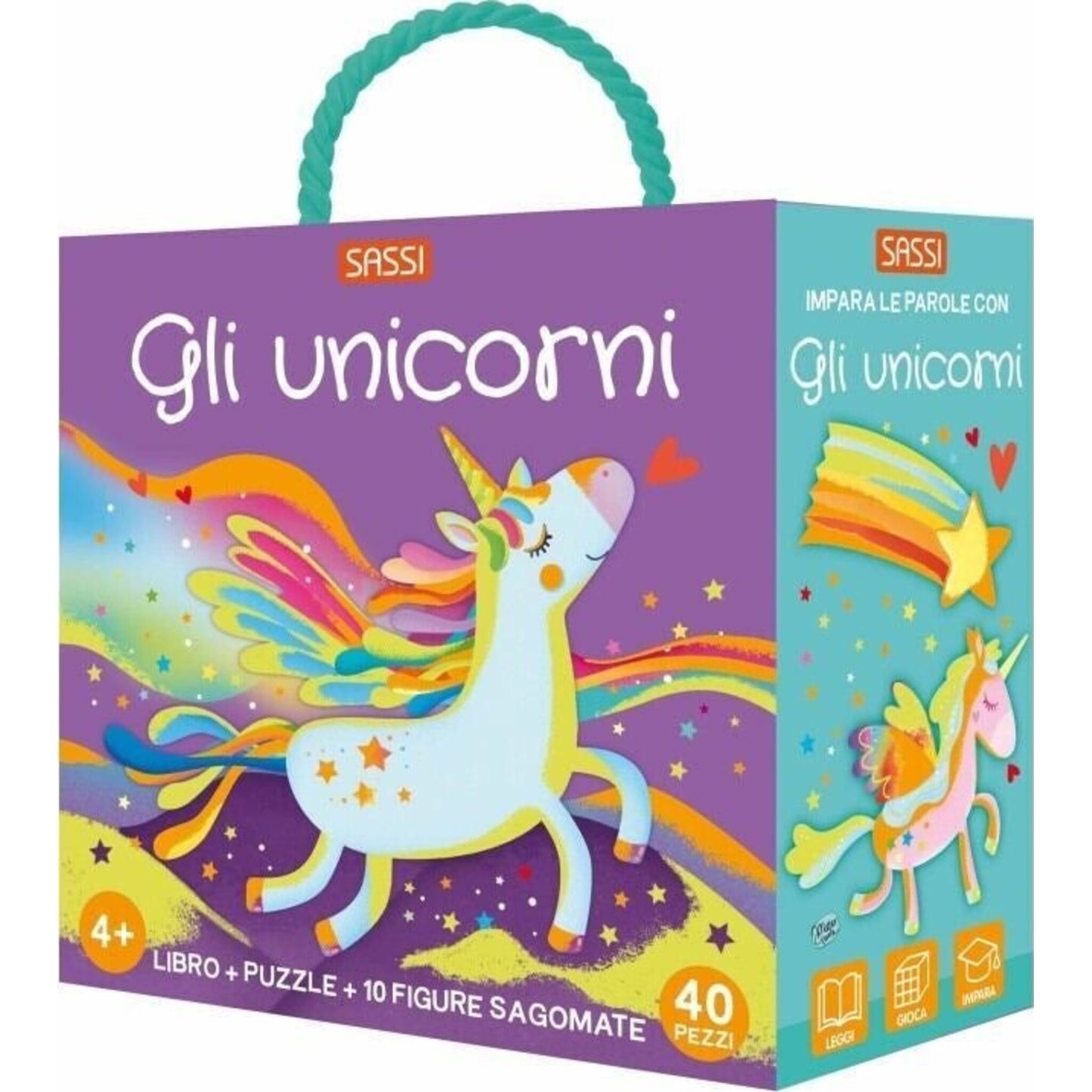 Sassi Read & Learn With Unicorns 3D Puzzle & Book Set | Aster & Ruby