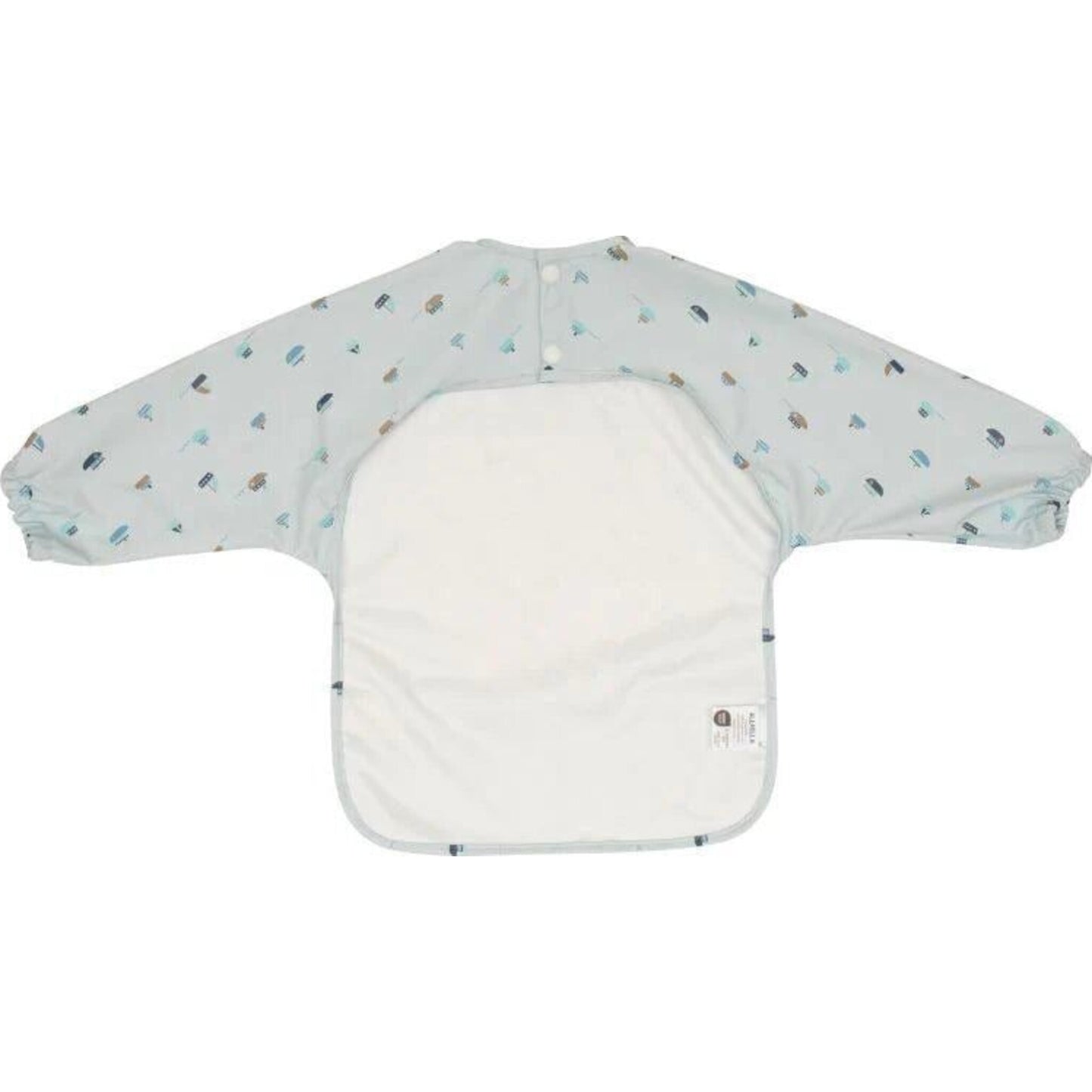 All4Ella Recycled Long Sleeve Bib - Sail Boats | Aster & Ruby