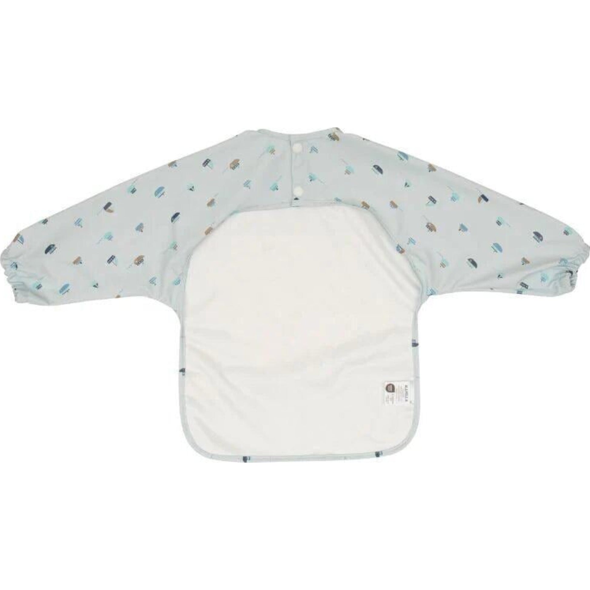 All4Ella Recycled Long Sleeve Bib - Sail Boats | Aster & Ruby