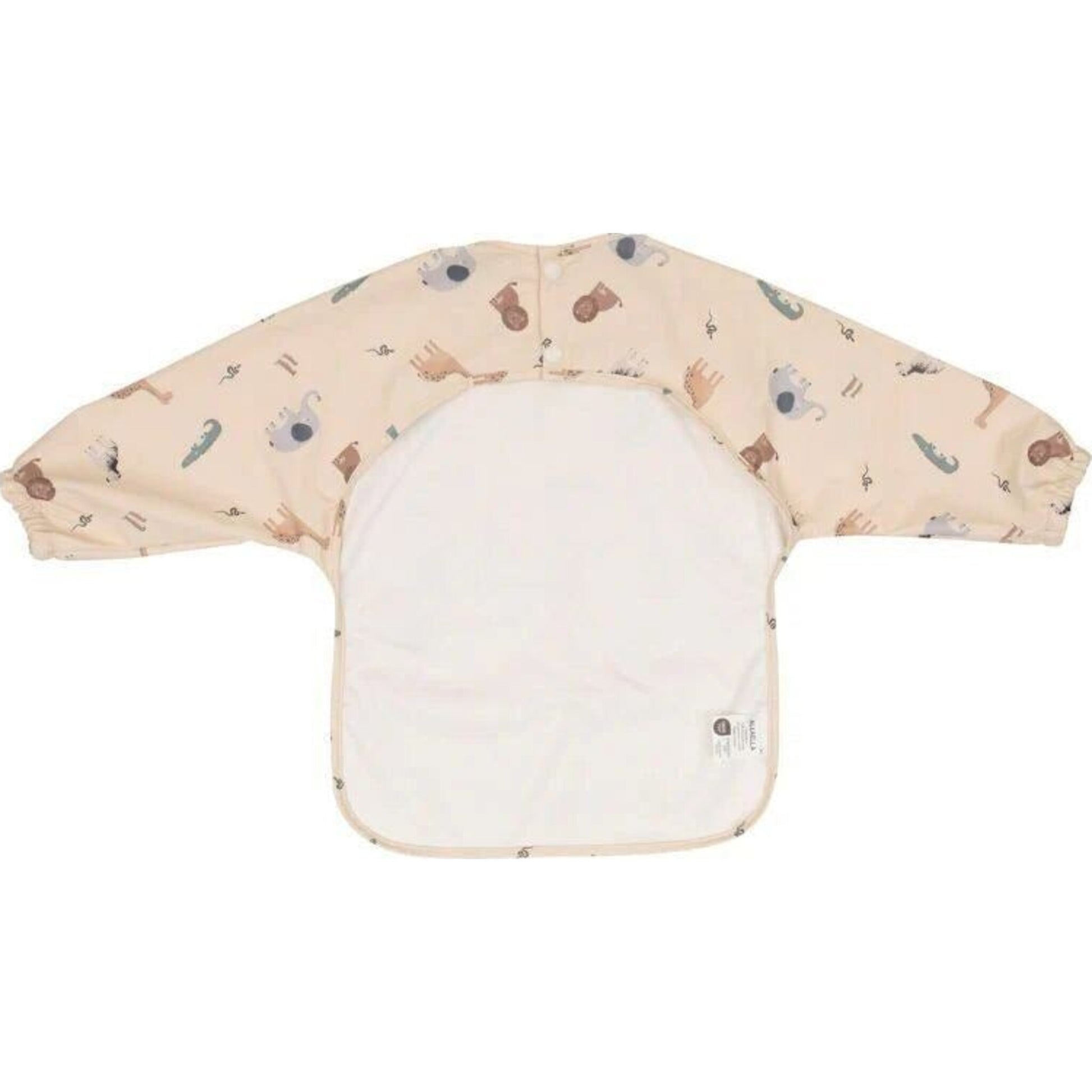 All4Ella Recycled Long Sleeve Bib Wild Animals | Aster & Ruby