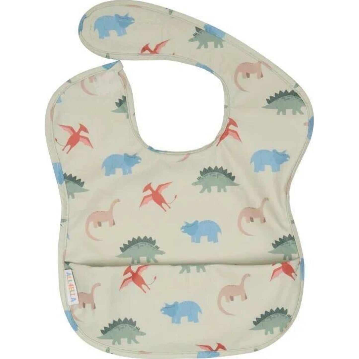 All4Ella Recycled Pouch Bib Dinosaurs | Aster & Ruby