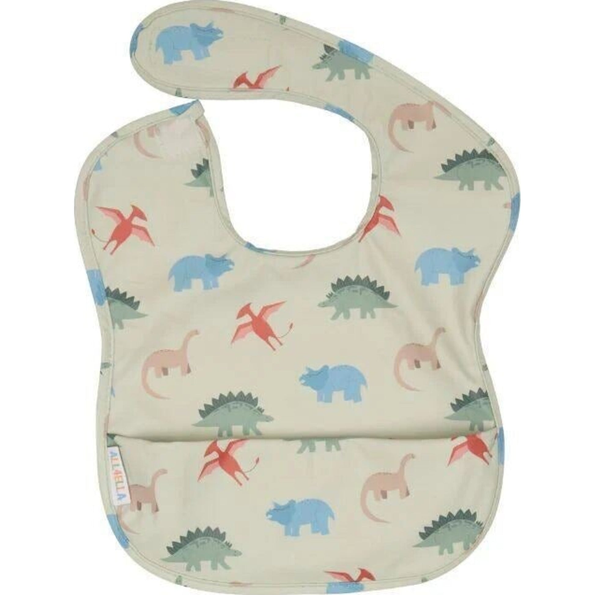 All4Ella Recycled Pouch Bib Dinosaurs | Aster & Ruby
