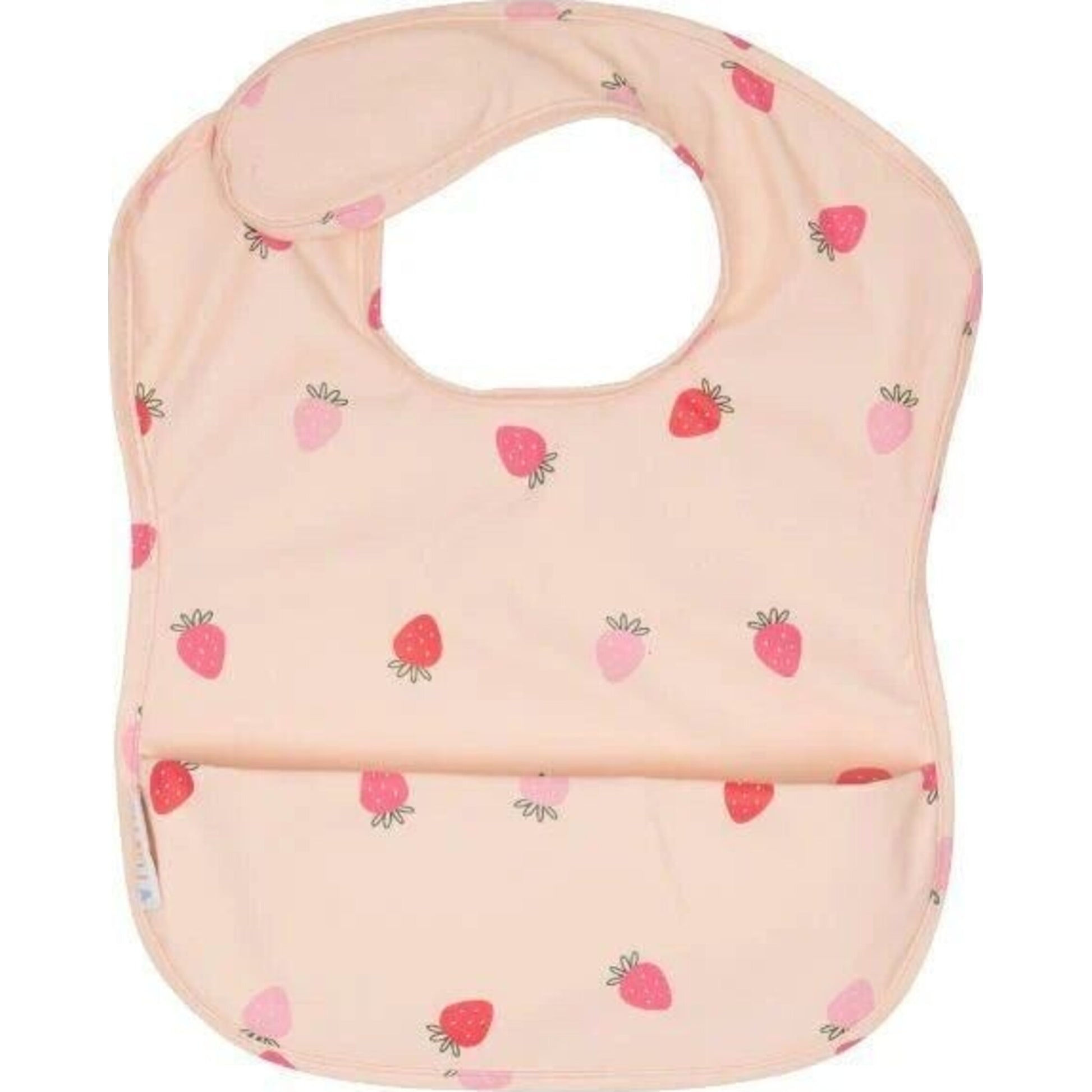 All4Ella Recycled Pouch Bib Strawberries | Aster & Ruby