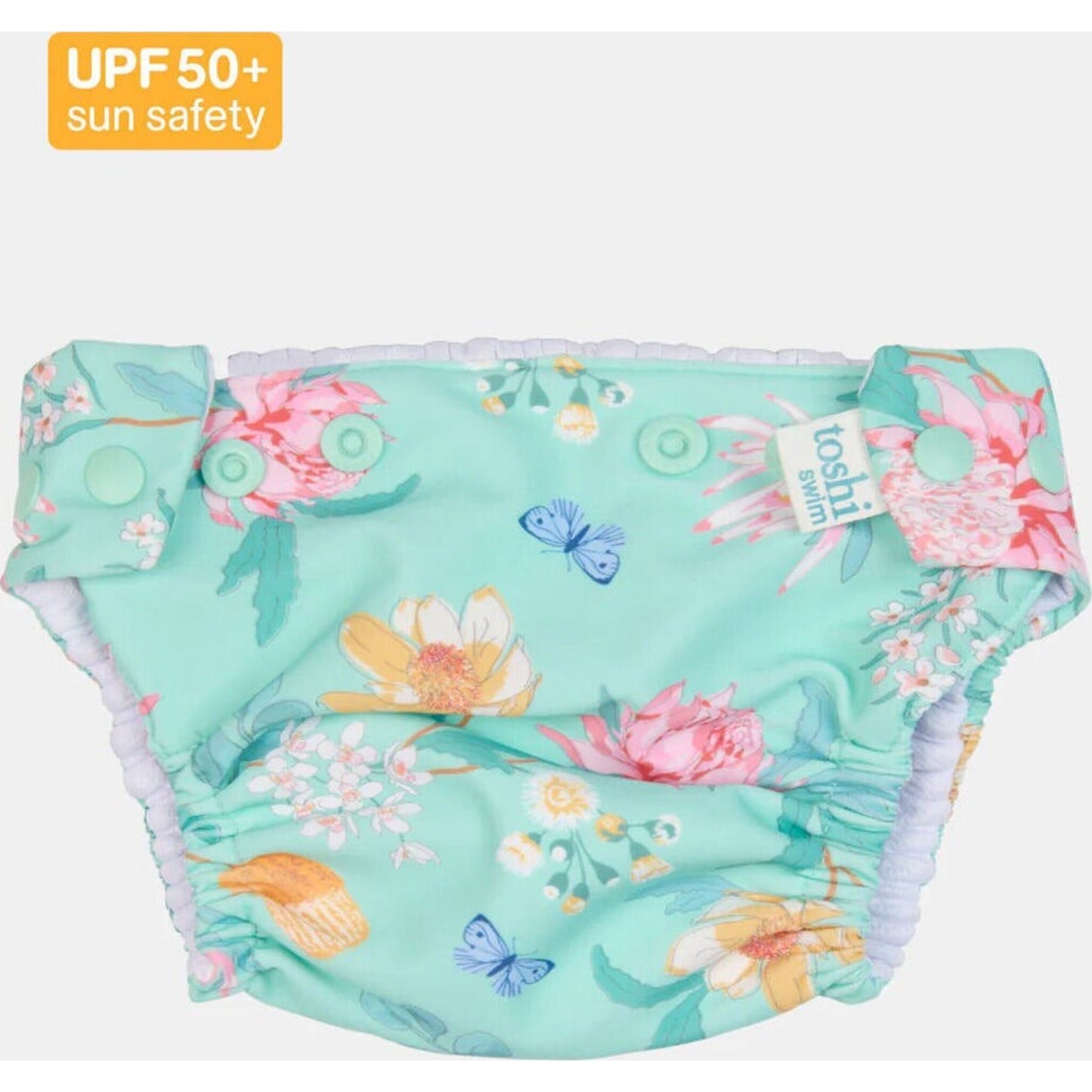 Toshi Reusable Swim Nappy Paradise Waratah Mint | Aster & Ruby